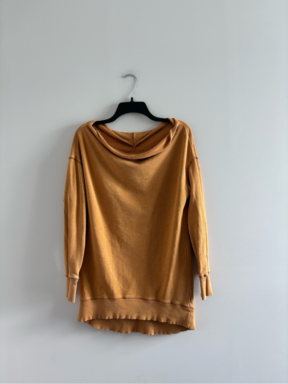 Anthropologie Pilcro Donna Tunic Pullover Top Sweatshirt Rust Orange Cotton SM